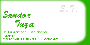sandor tuza business card